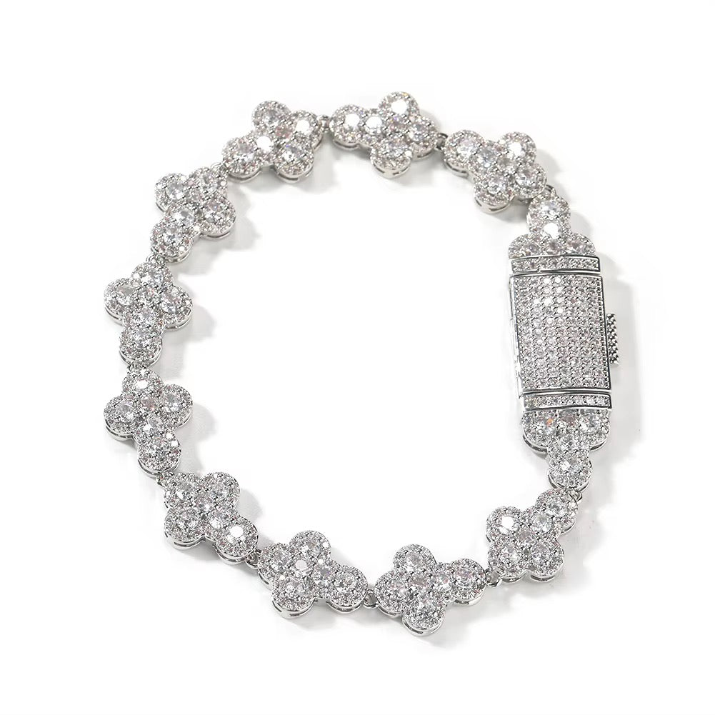 Icy Thick Cross Bracelet