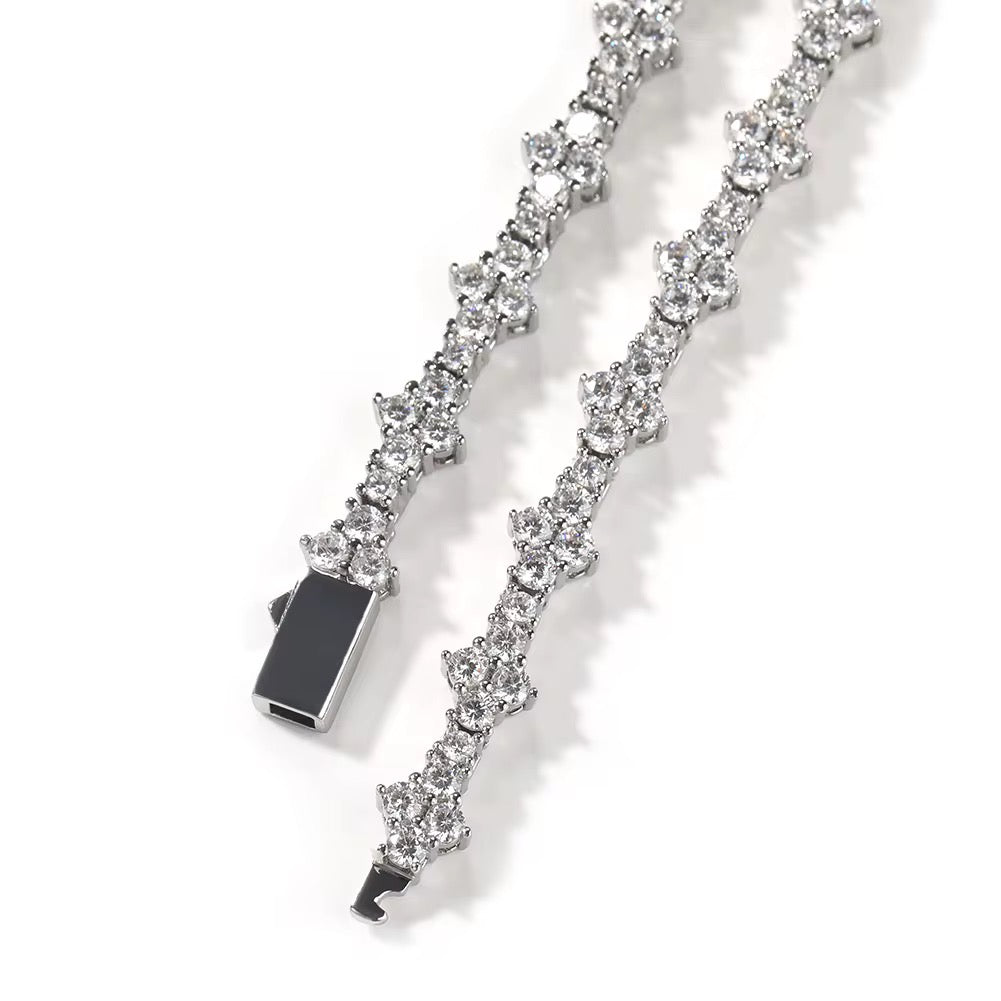 Icy Blossom Tennis Bracelet