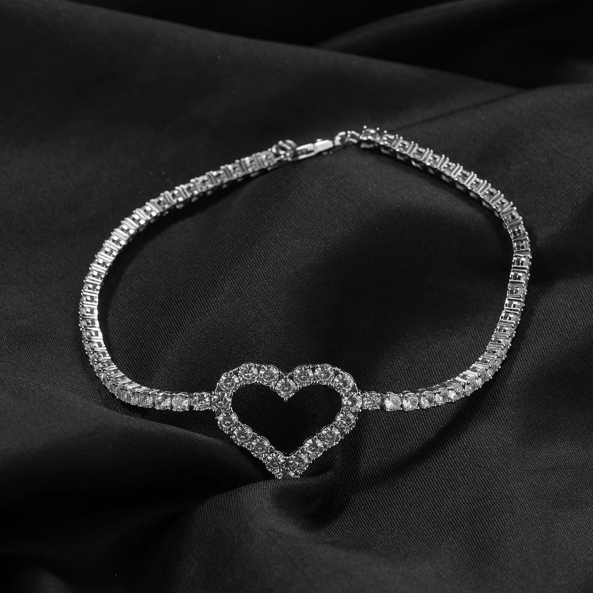 Adjustable Heart Tennis Anklet