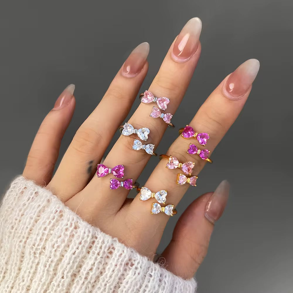 Icy Adjustable Bow Ring