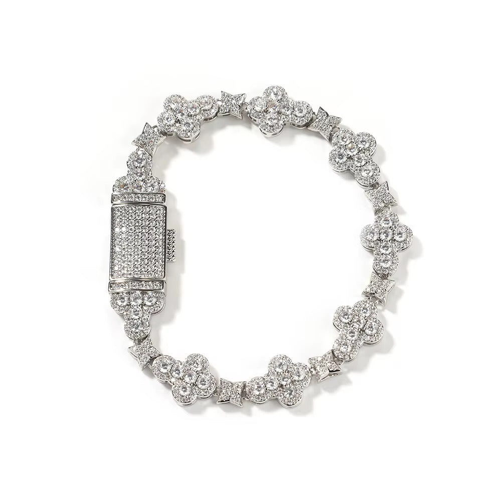 Icy Thick Cross Bracelet