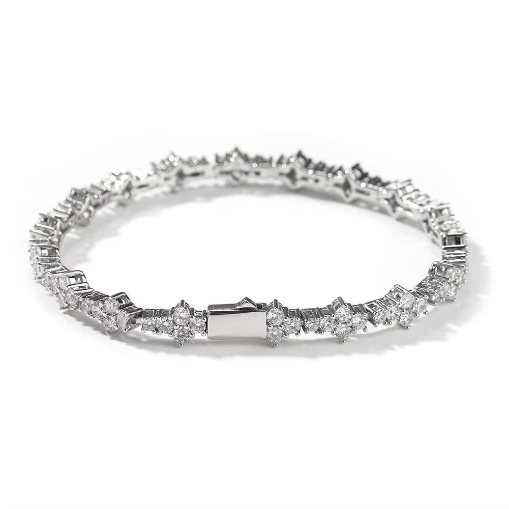 Icy Blossom Tennis Bracelet