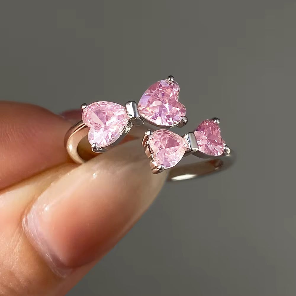 Icy Adjustable Bow Ring