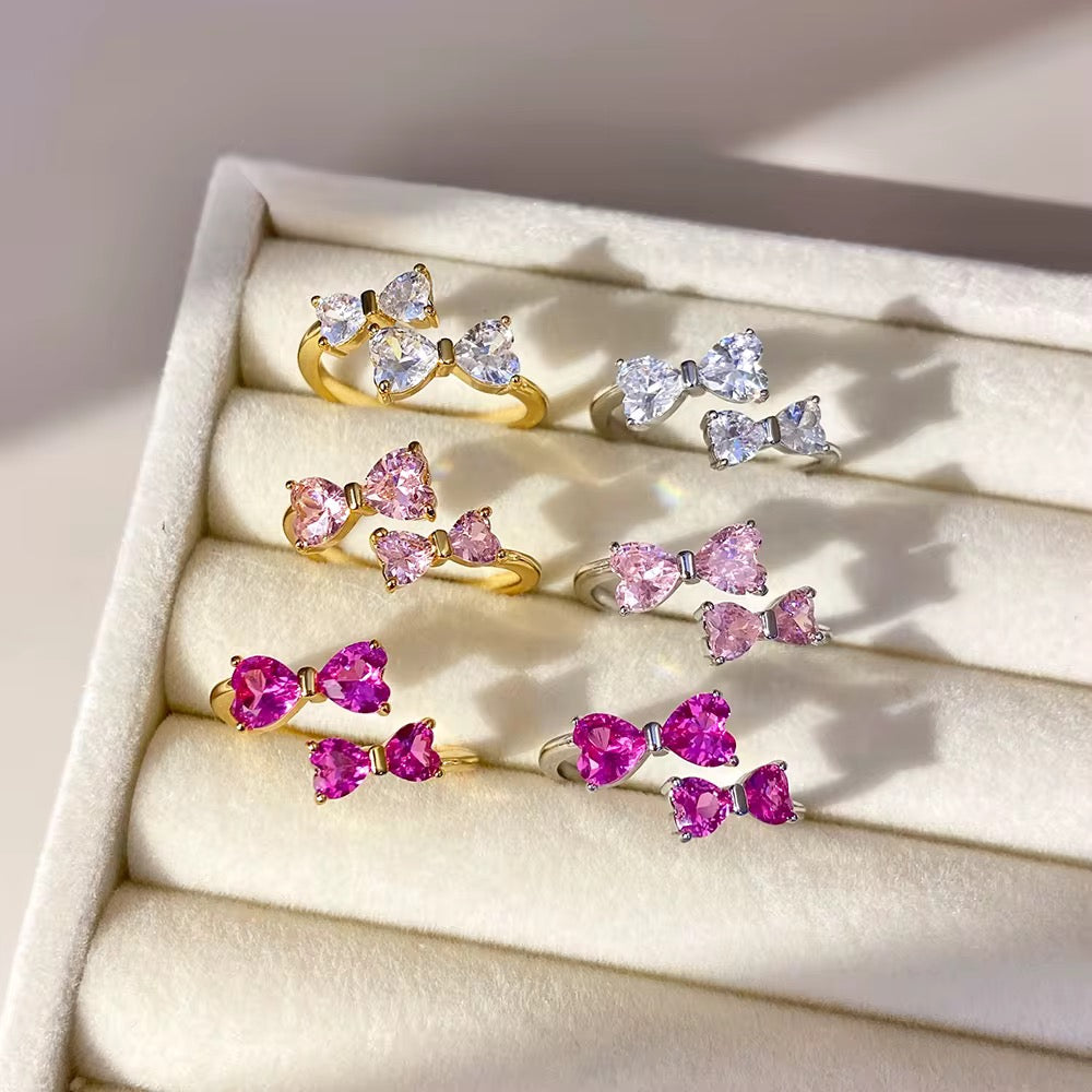 Icy Adjustable Bow Ring