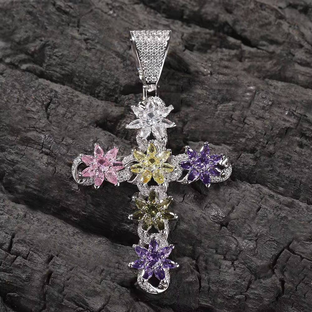 Icy Cardi Flower Cross