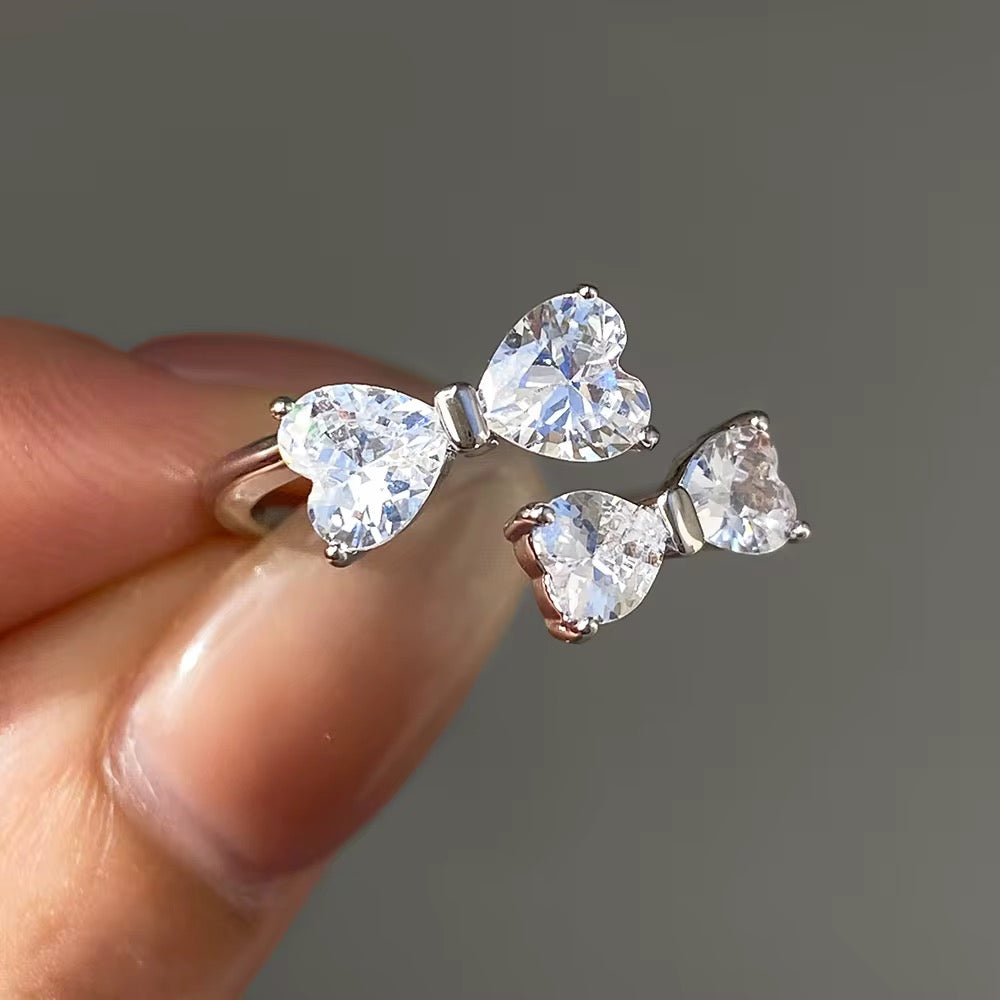 Icy Adjustable Bow Ring