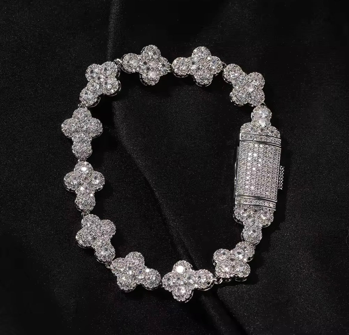 Icy Thick Cross Bracelet