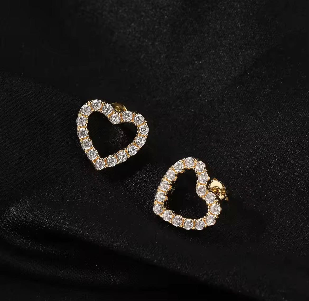 Icy Open Heart Earrings