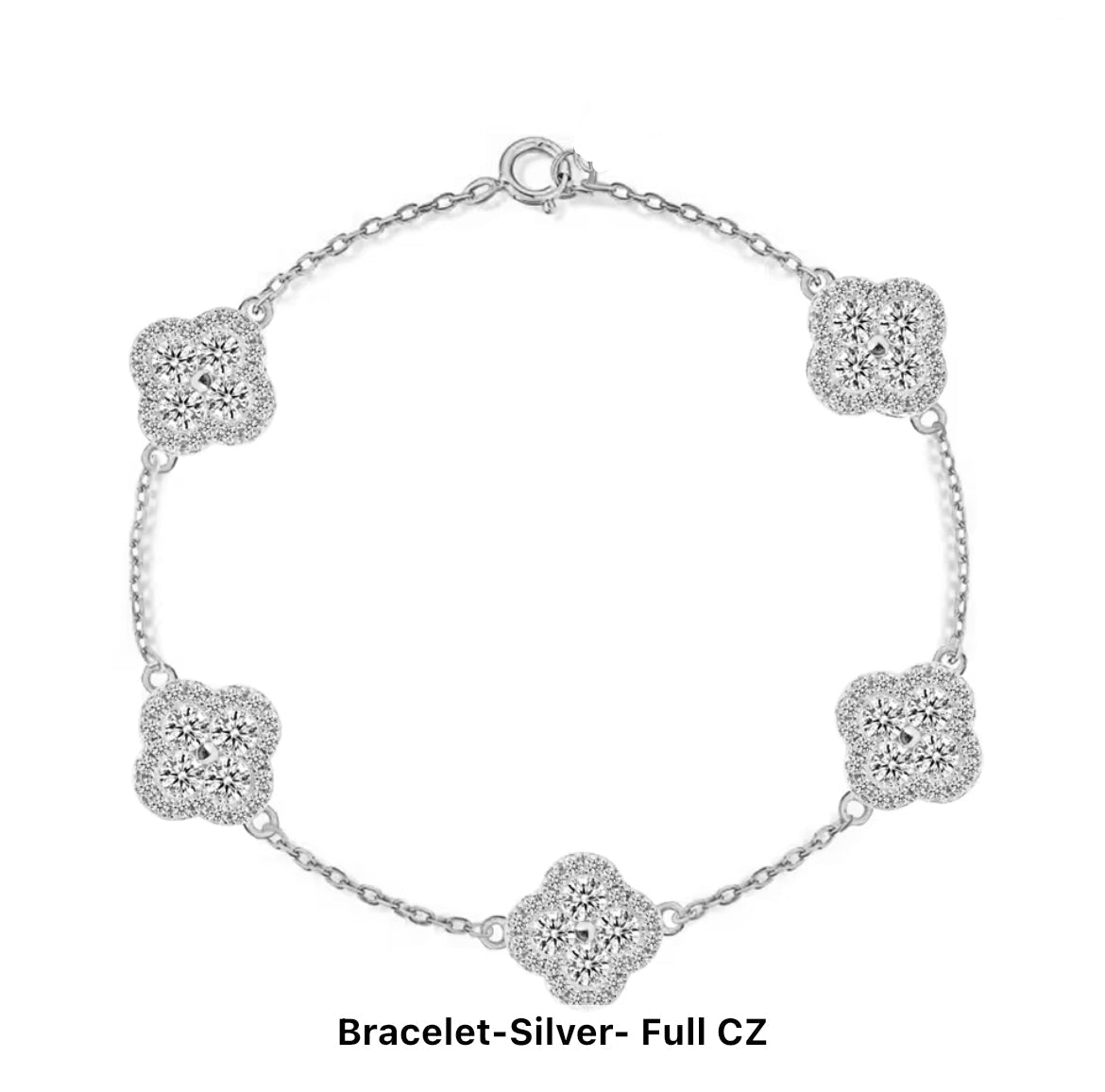 Icy Five Clover Bracelet