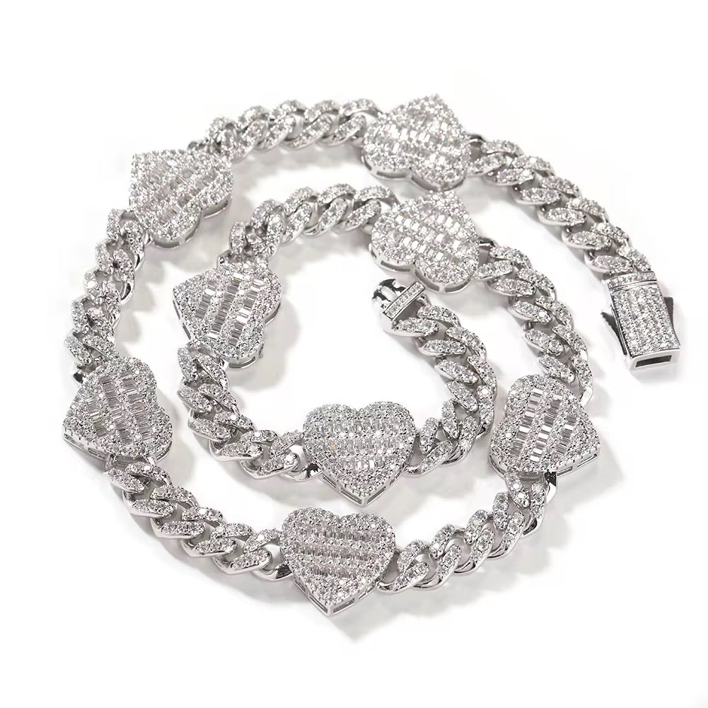 Thick Baguette Cuban Necklace