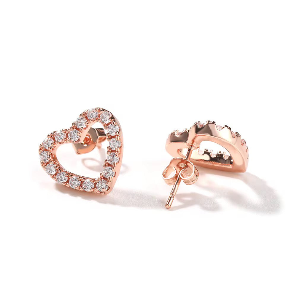 Icy Open Heart Earrings