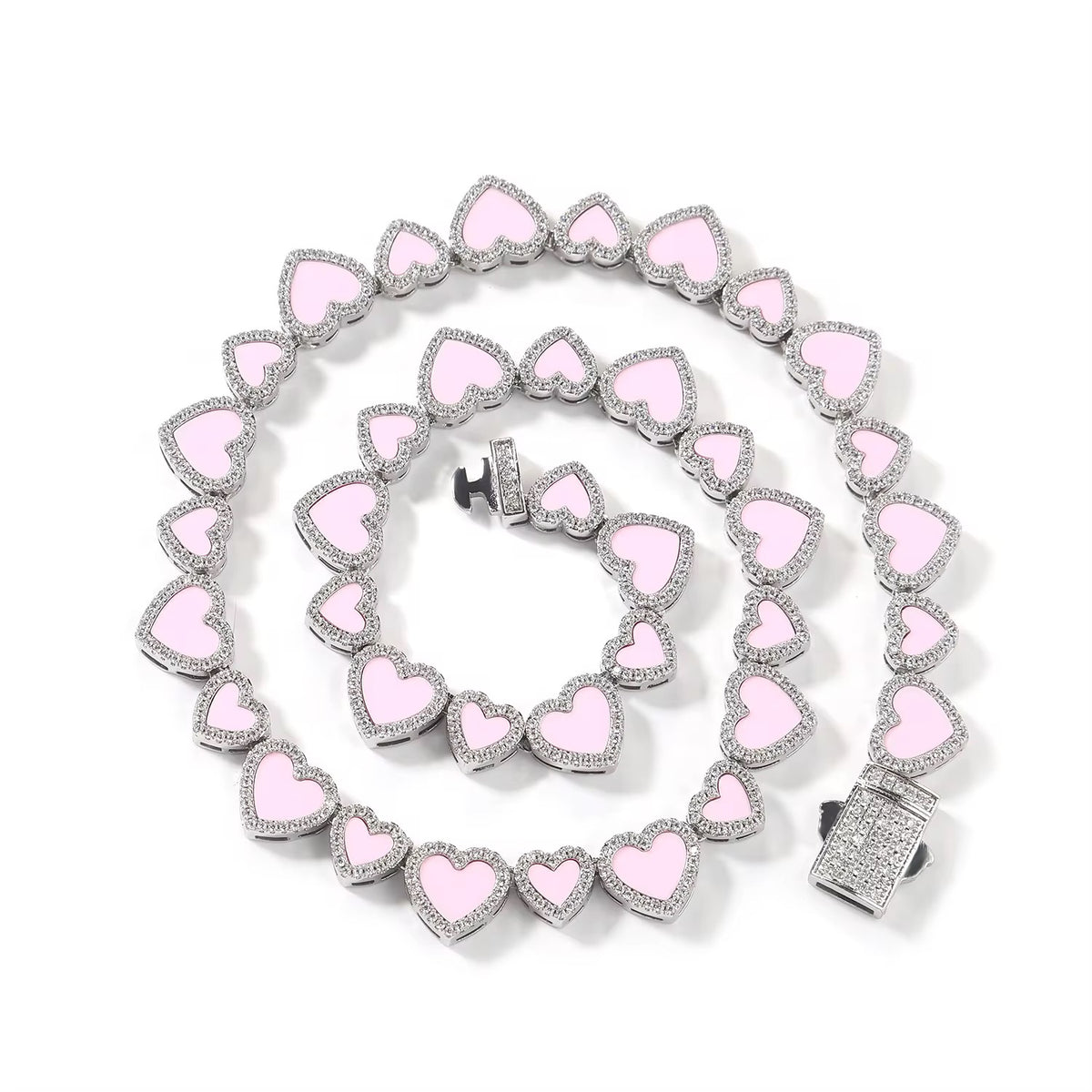 Icy Heart Necklacemulticoloured Heart Shaped Necklace 16inch Solar Heart Necklace – She main image 3