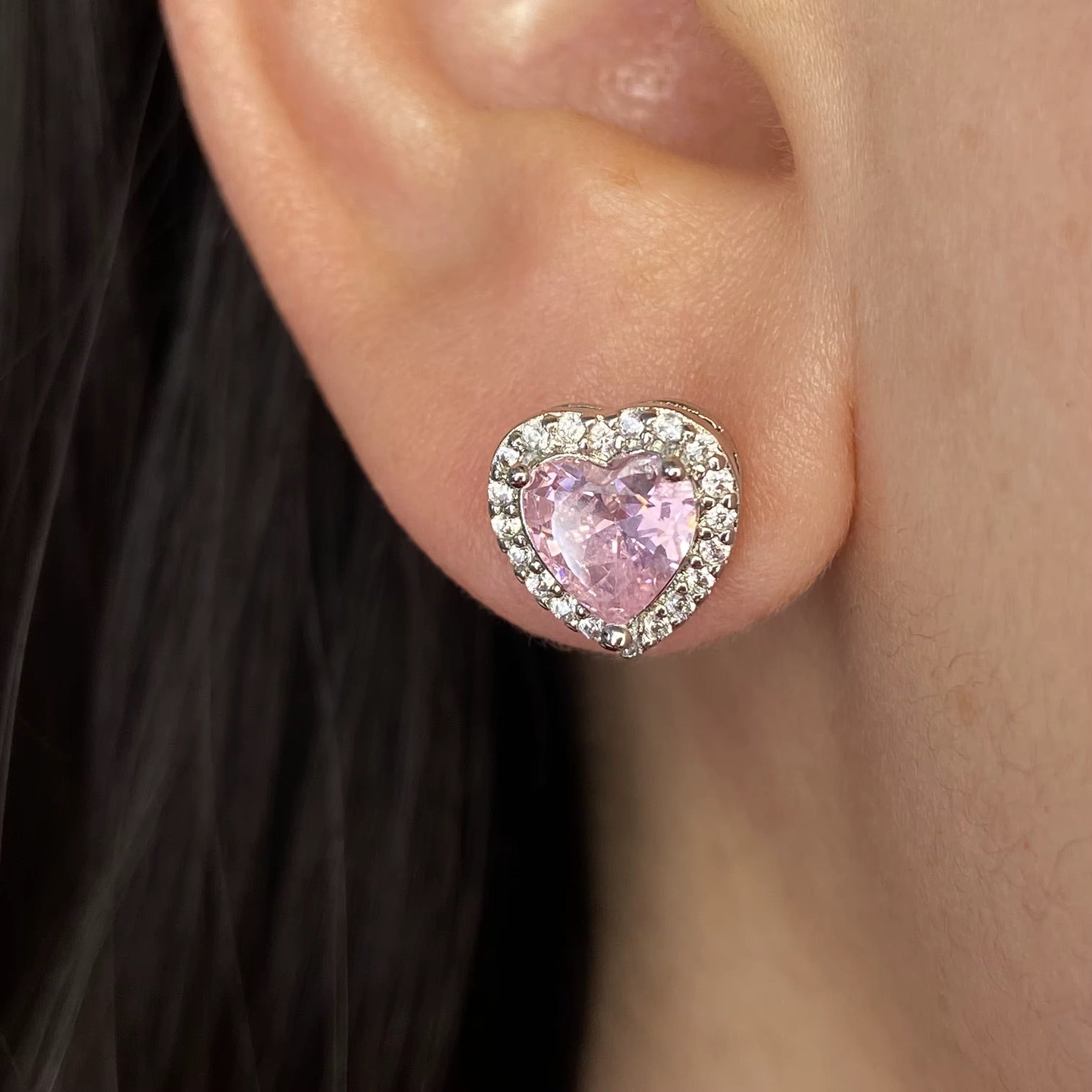 Heart Princess Stud Earrings