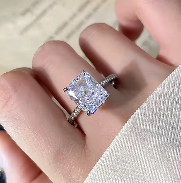 Icy Emerald Cut Ring