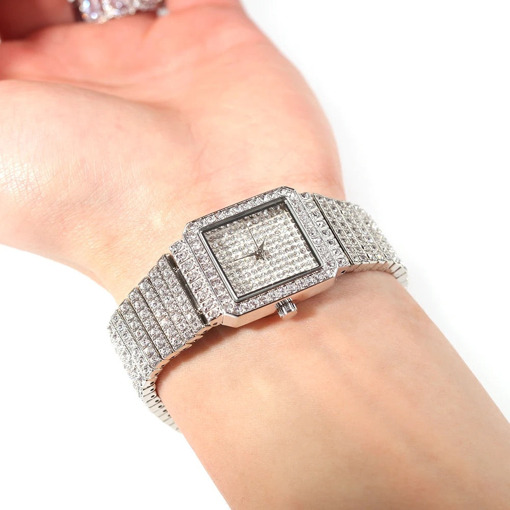 Icy Square Bracelet Watch