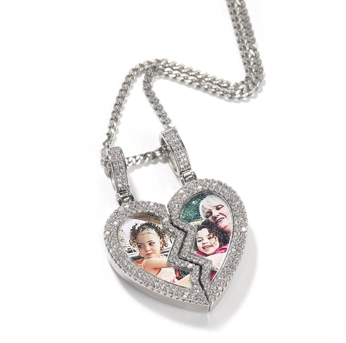 Broken Heart Photo Necklace