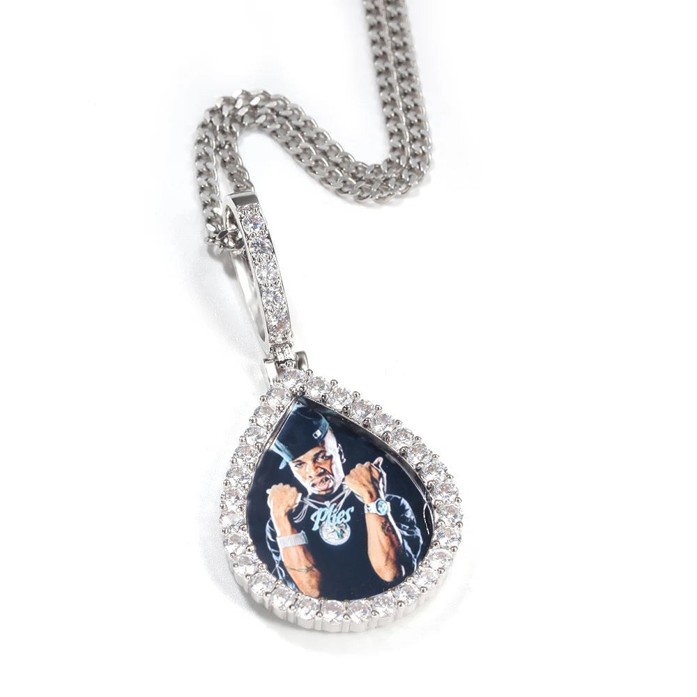 Rain Drop Photo Necklace