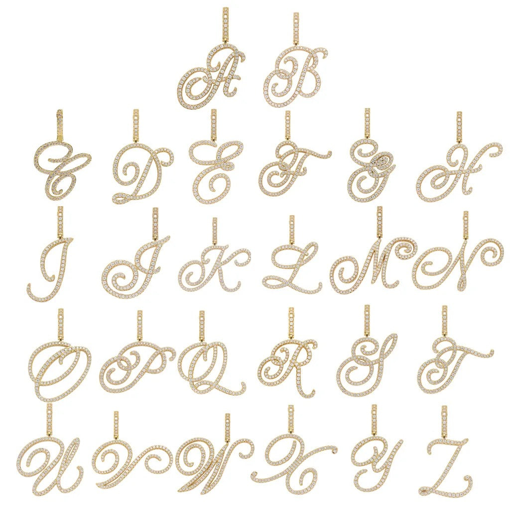 Cursive Script Initial Necklace