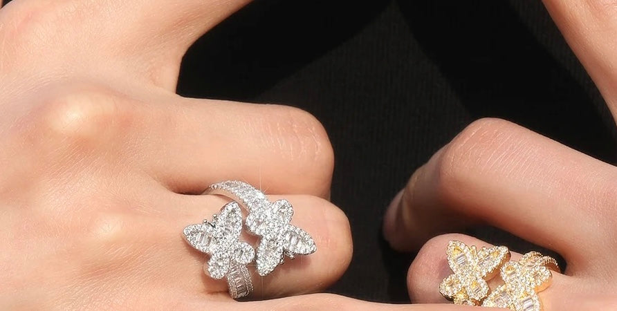 Butterfly Baguette Ring