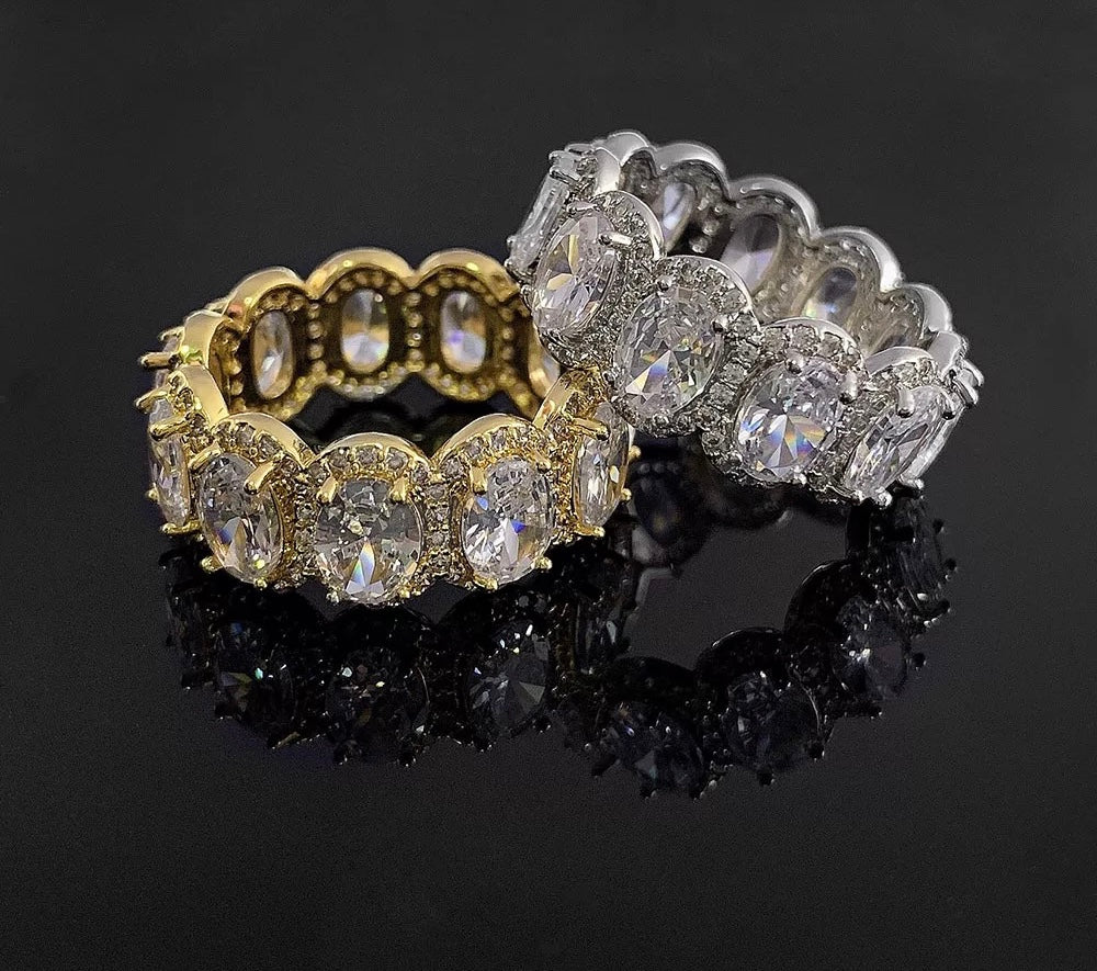 Oval Icy Eternity Ring