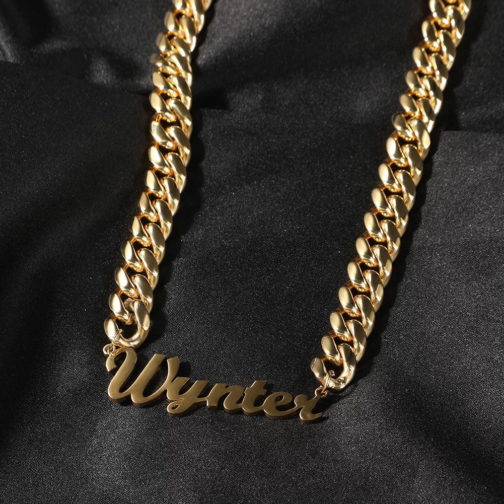 Custom Cuban Nameplate Necklace