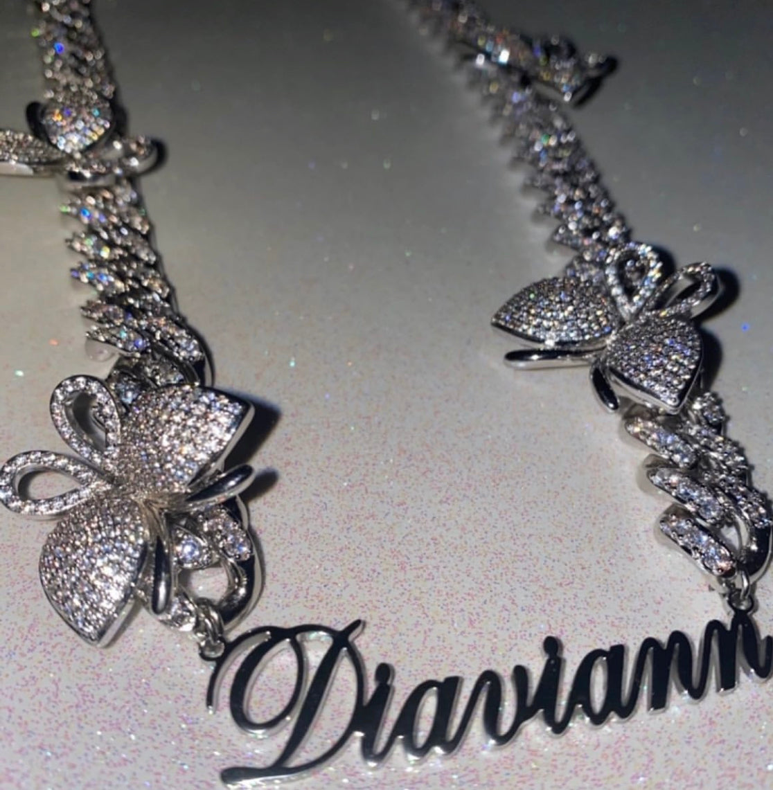 Custom Butterfly Cuban Necklace