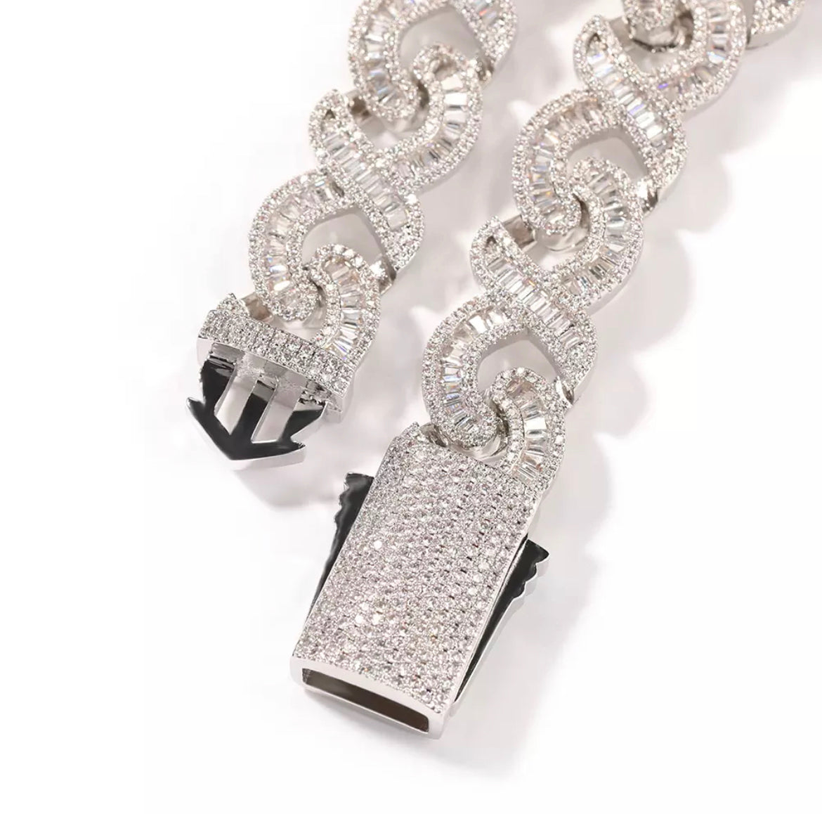 Icy Infinity Baguette Cuban Necklace