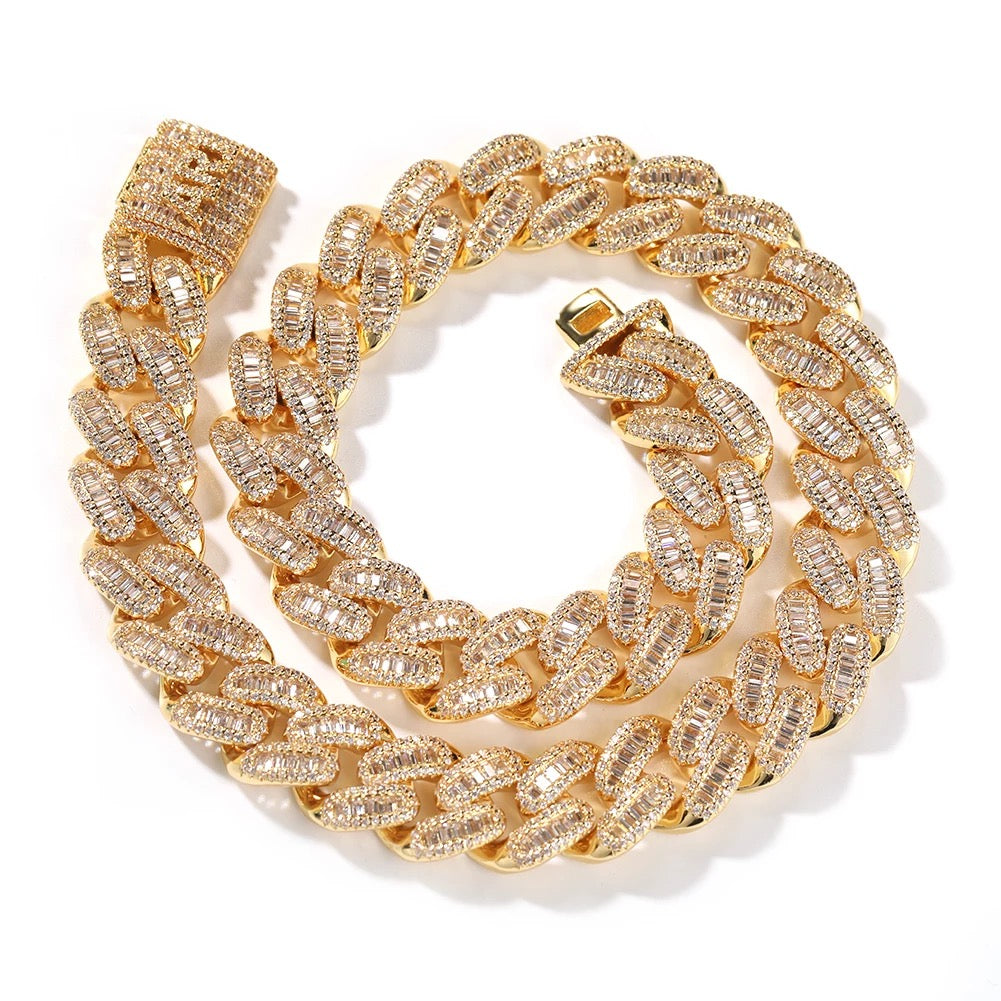 Custom Initials Baguette Cuban | 14MM