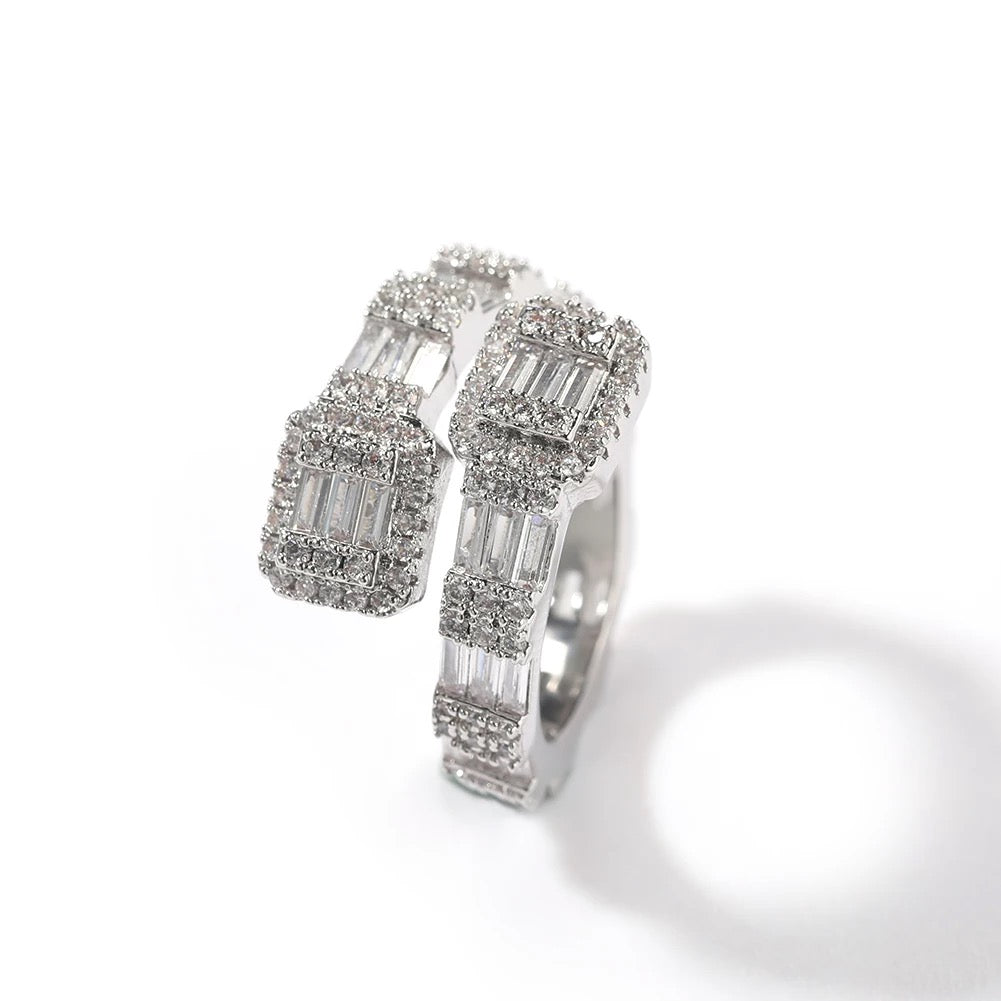 Thick Square Baguette Ring
