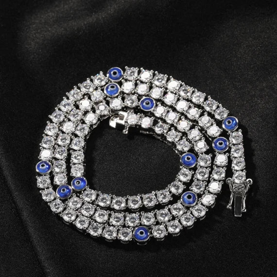 Evil Eye Tennis Necklace