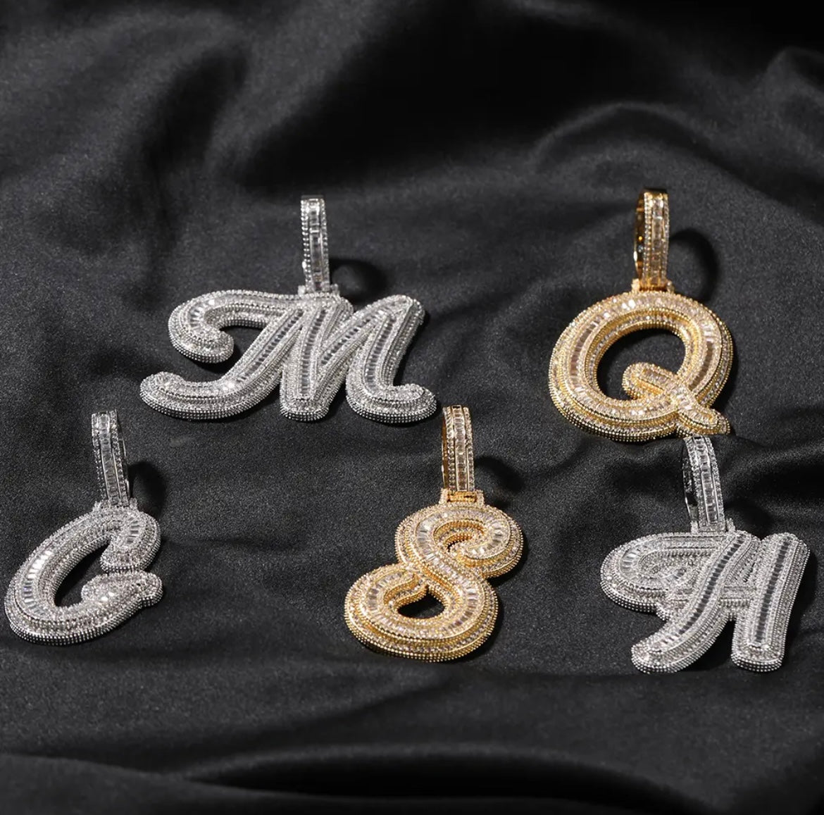 Baguette Initial Necklace