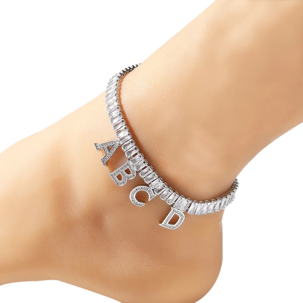 Custom Name Tennis Anklet