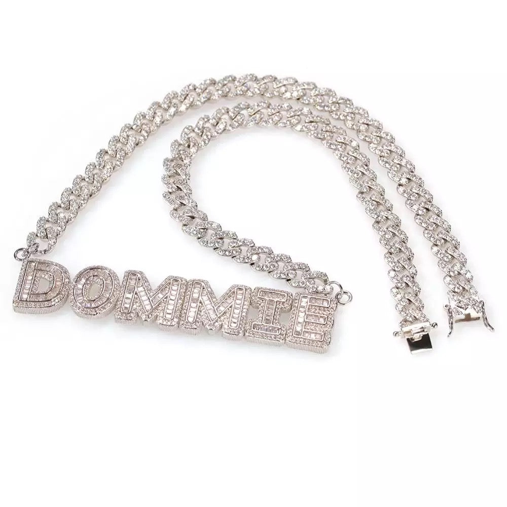 Icy Baguette Cuban Link Necklace