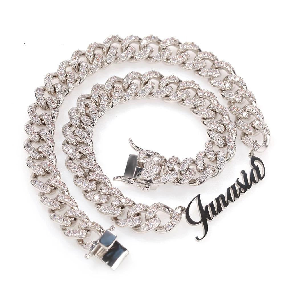 Thick Cuban Nameplate Necklace (12mm)