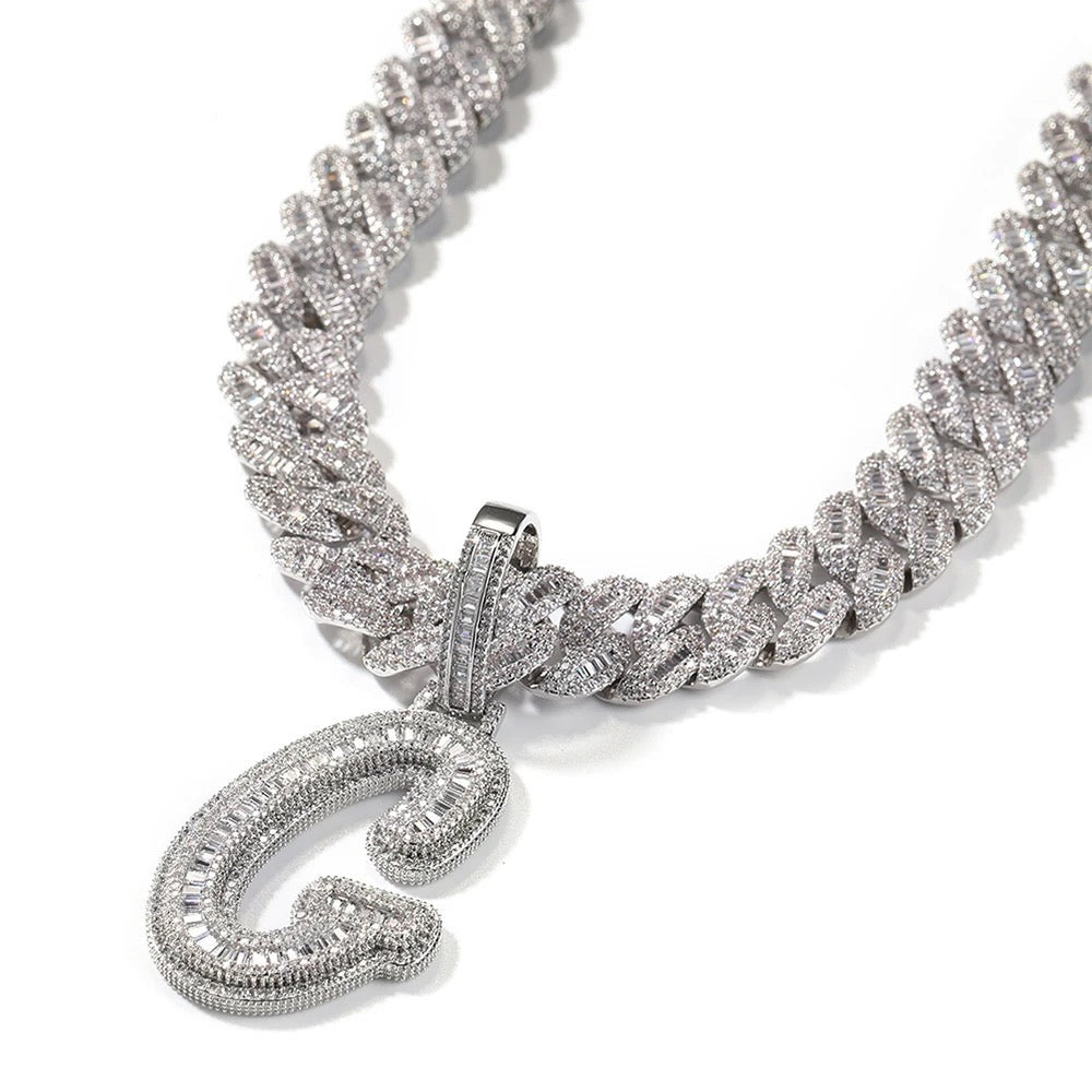 Baguette Initial Necklace