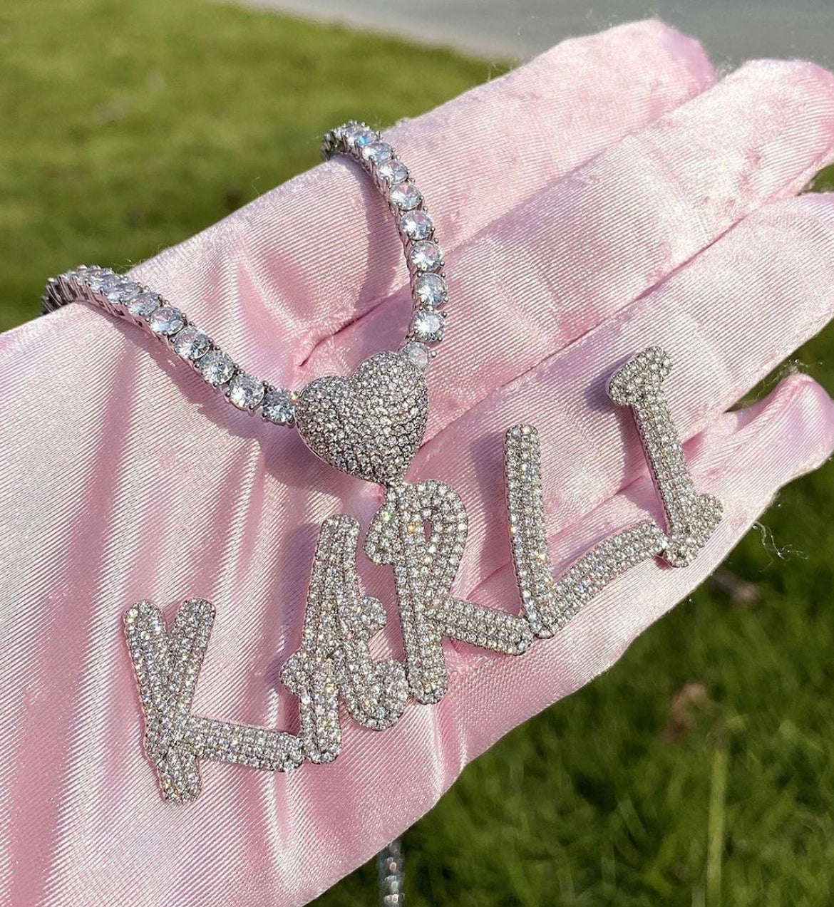 Icy Custom Heart Necklace