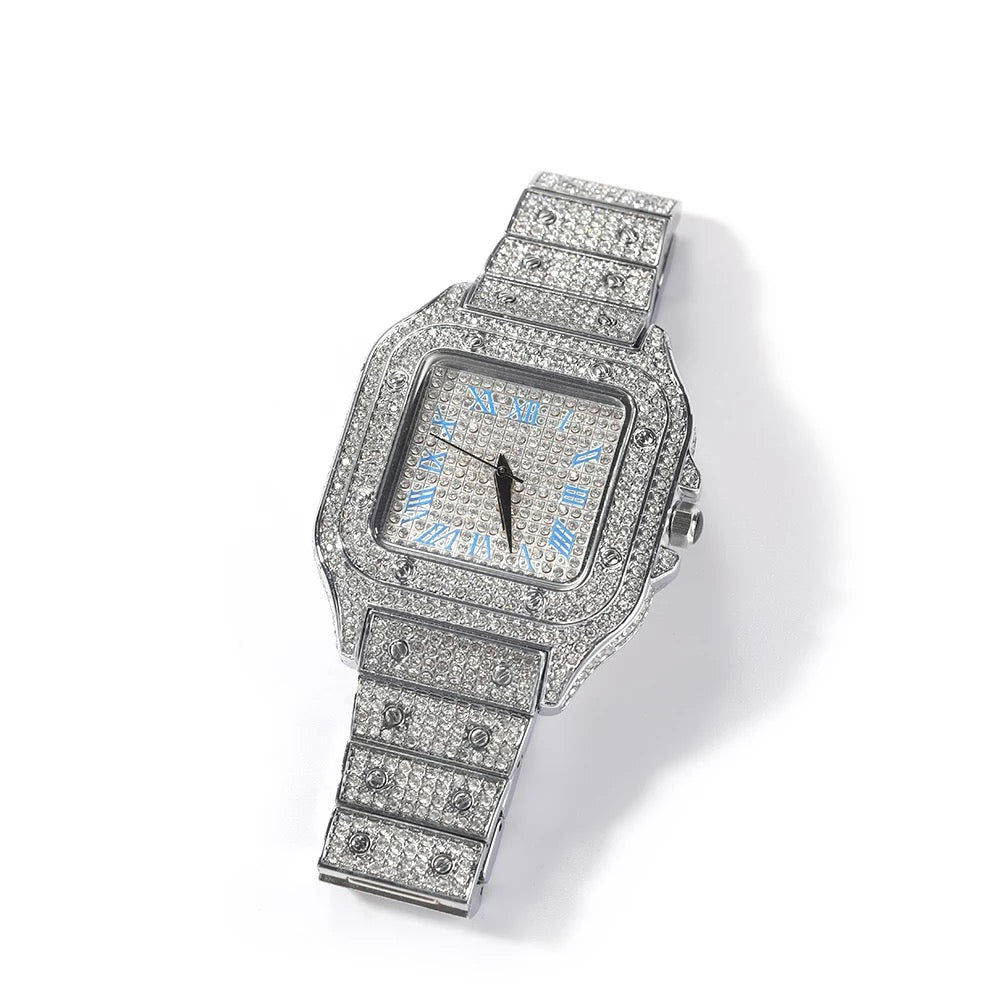 Iced Out Square Watch