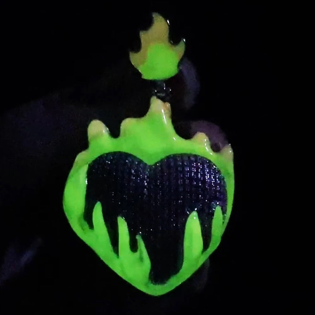 Glow in the Dark Heart Necklace