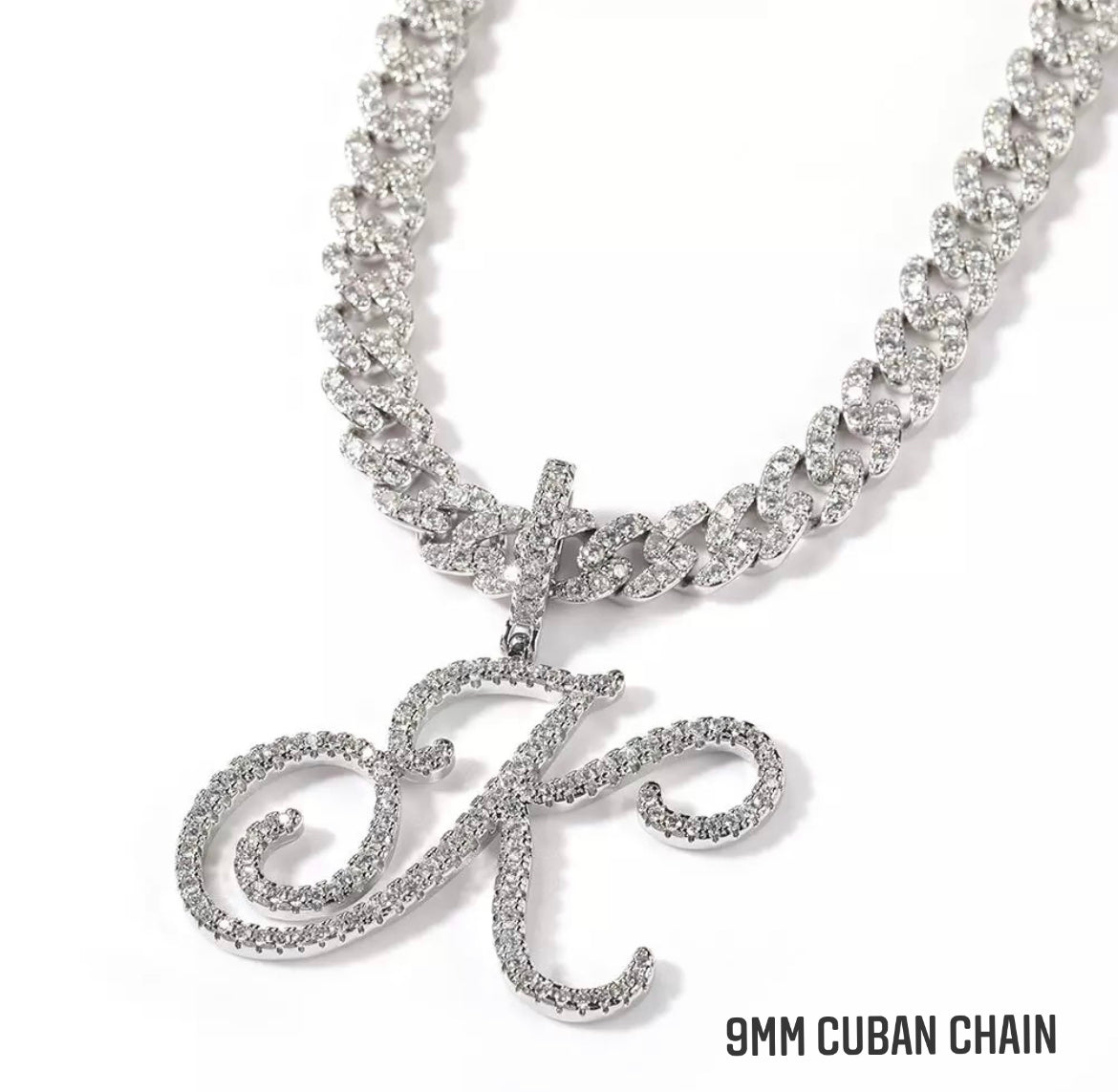 Cursive Script Initial Necklace