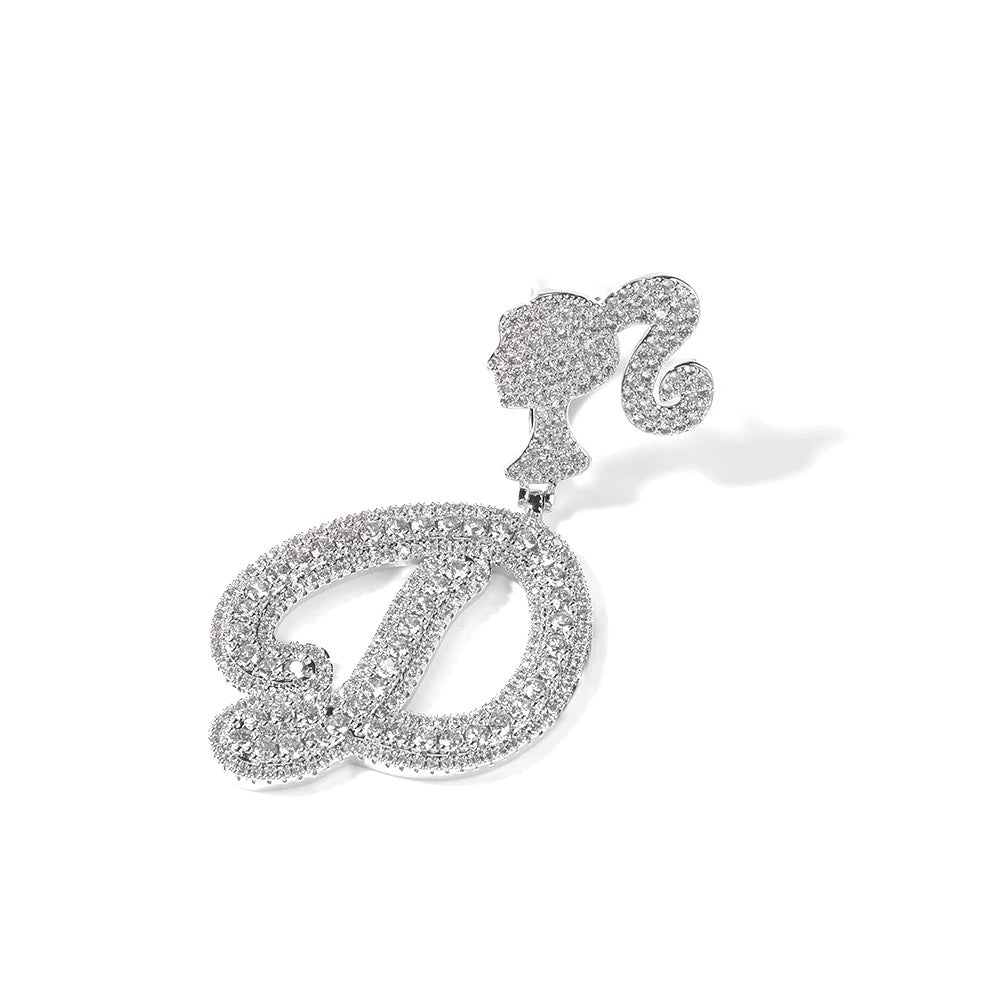 Barbie Initial Baguette Necklace