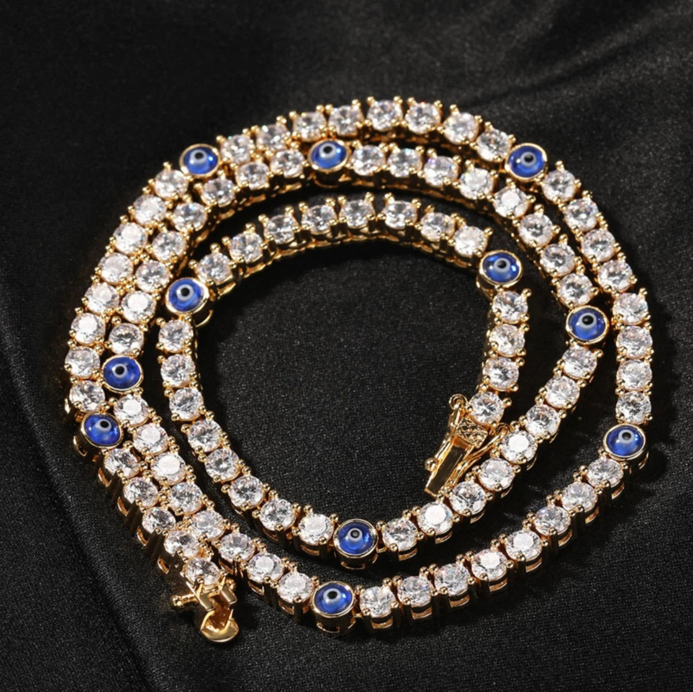 Evil Eye Tennis Necklace