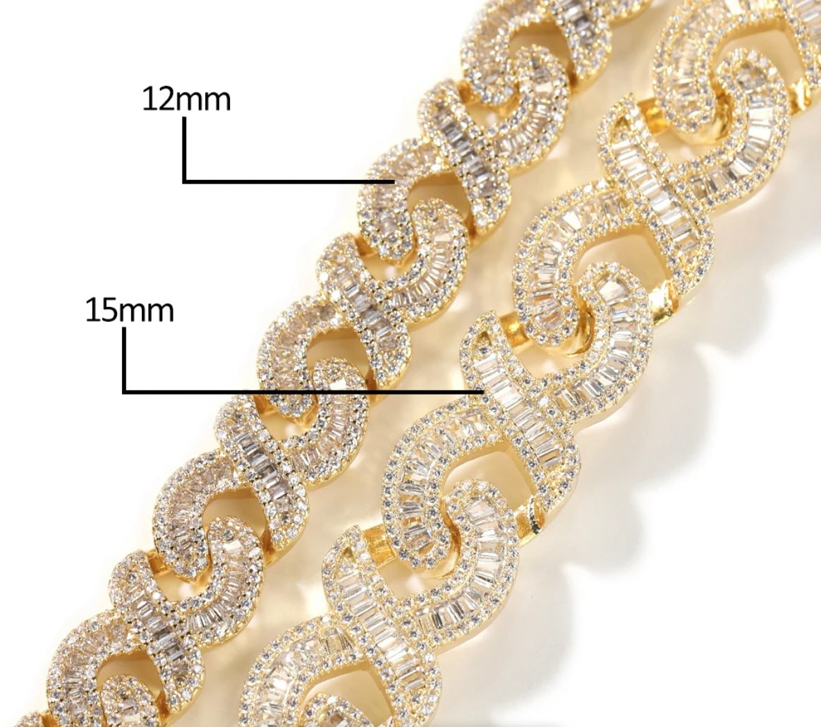 Icy Infinity Baguette Cuban Necklace