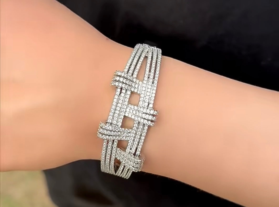 Thick Double Row Bangle