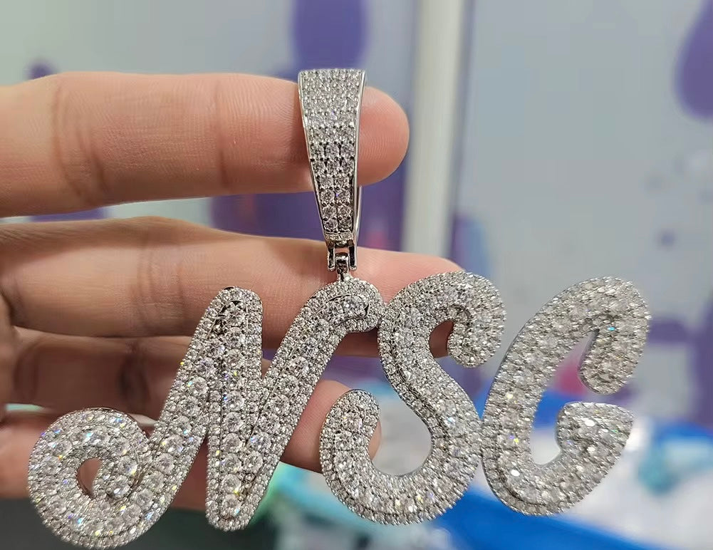 Icy Square Custom Baguette Necklace (12MM)