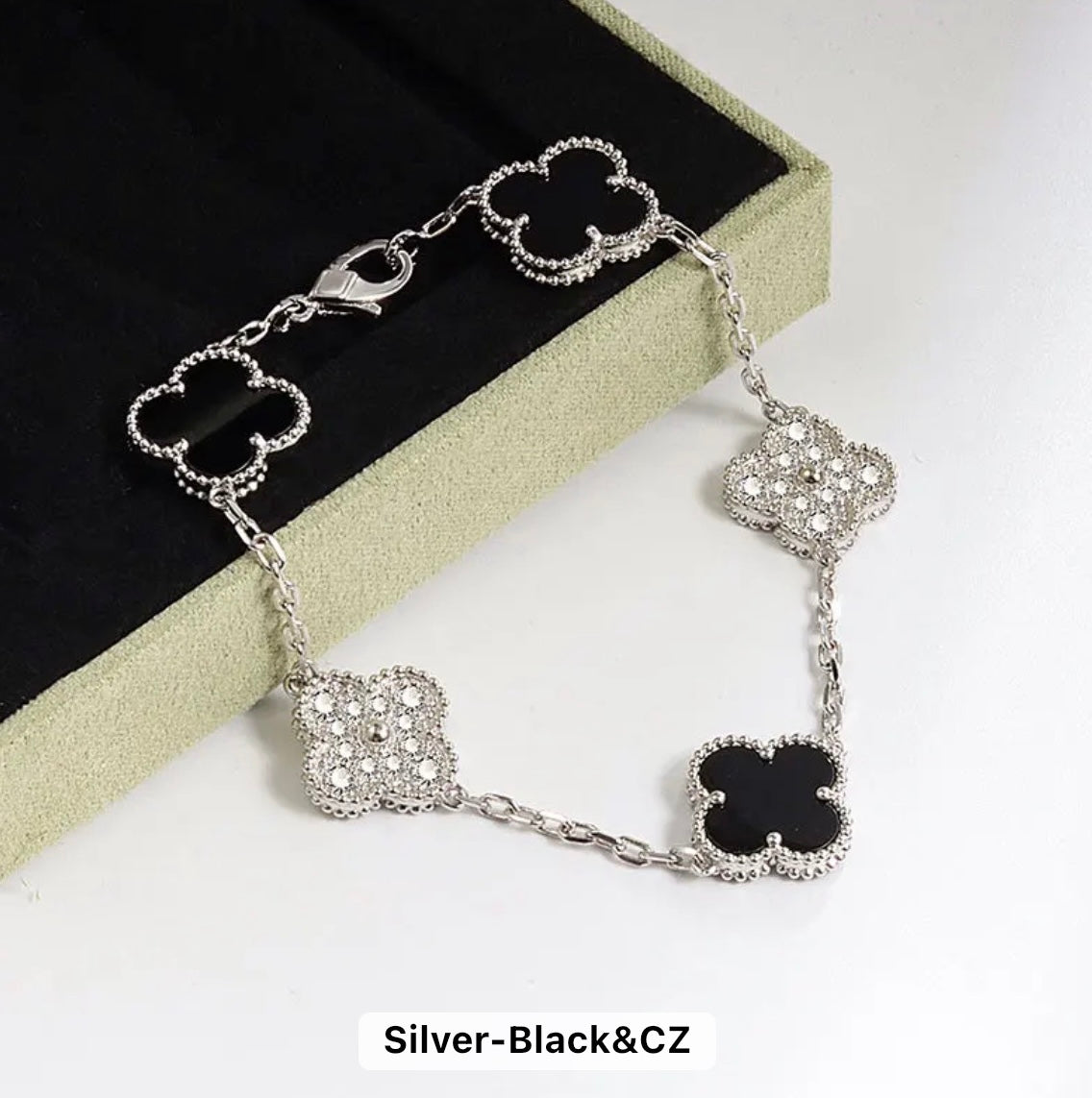 Icy Five Clover Bracelet
