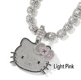Iced Out Kitty Necklace
