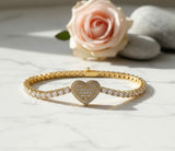 Baguette Heart Tennis Bracelet