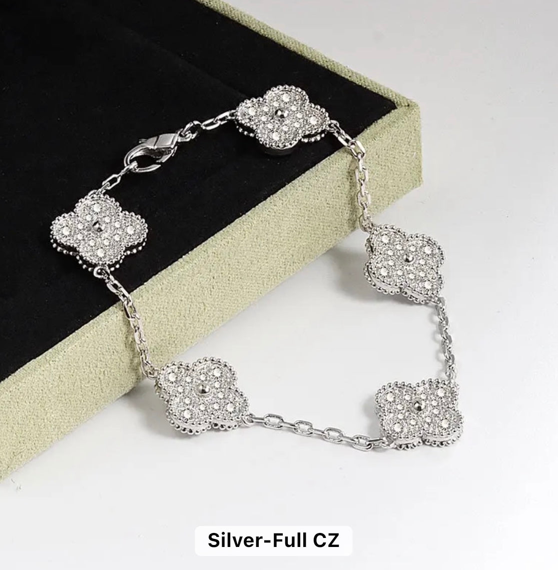 Icy Five Clover Bracelet