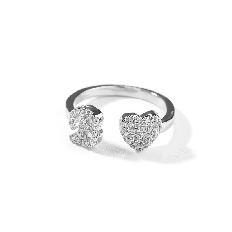 Initial Heart Ring (In Stock)