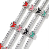 Icy Butterfly Tennis Bracelet